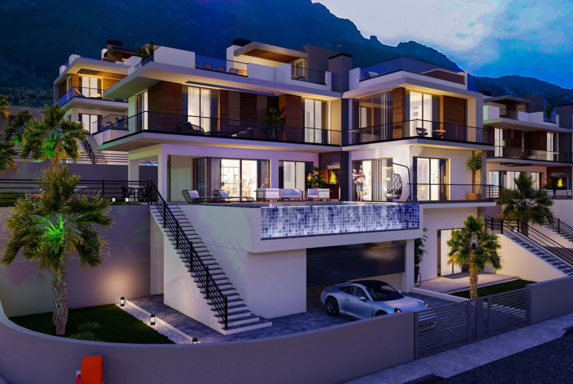 5 Bedroom Triplex Villa with Private Pool for Sale in Lapta
