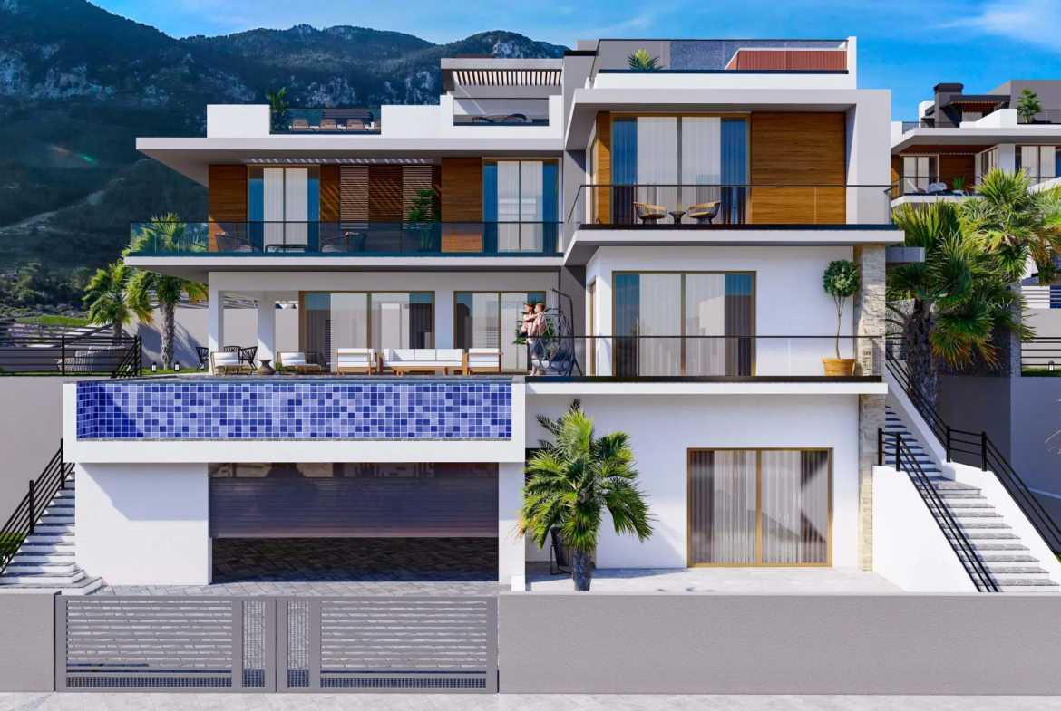 5 Bedroom Triplex Villa with Private Pool for Sale in Lapta