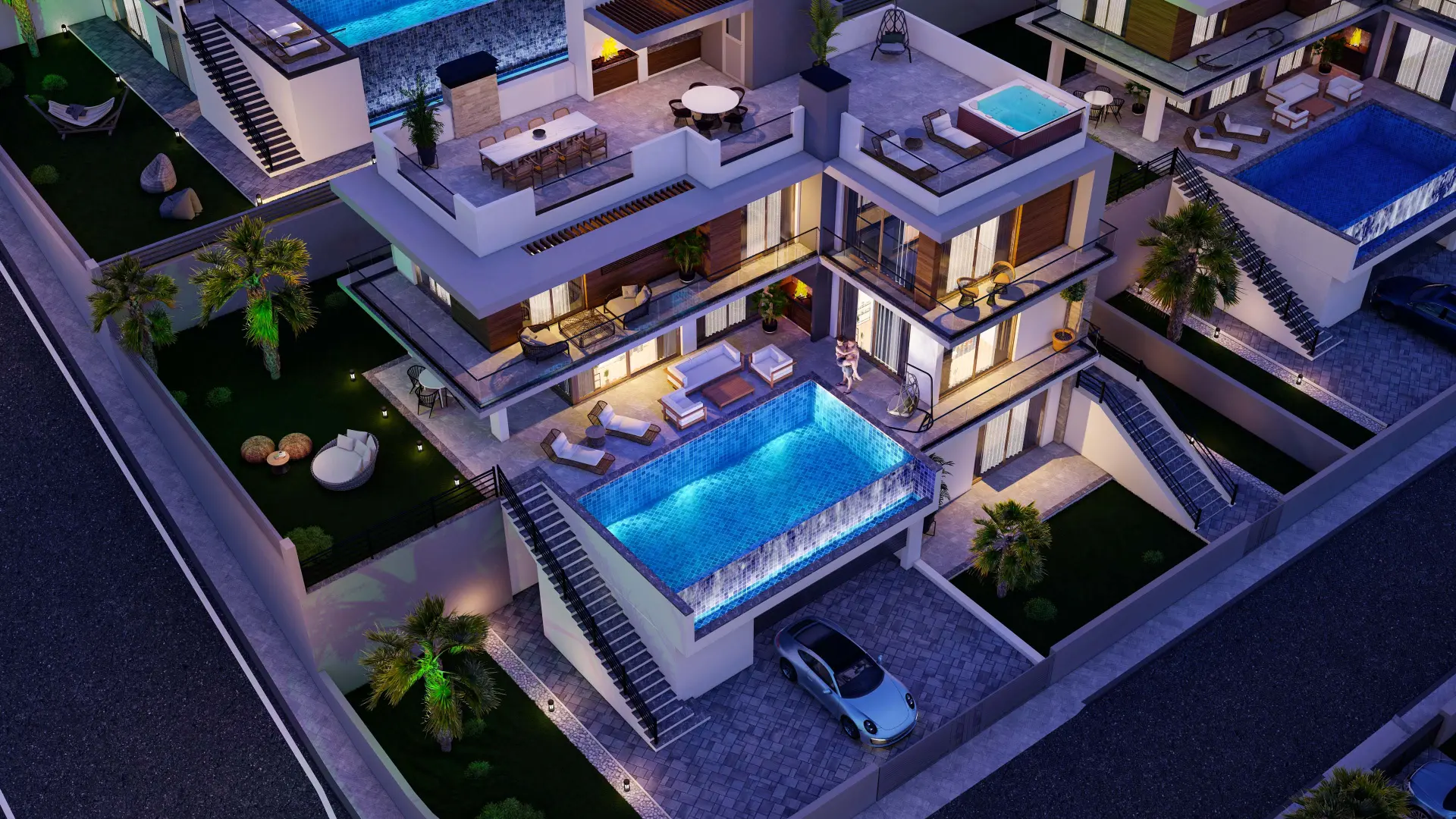 5 Bedroom Triplex Villa with Private Pool for Sale in Lapta