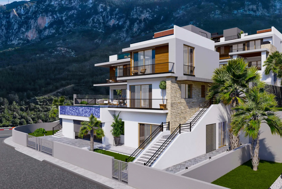5 Bedroom Triplex Villa with Private Pool for Sale in Lapta
