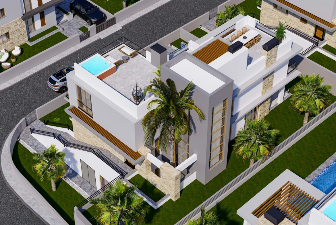 5 Bedroom Triplex Villa with Private Pool for Sale in Lapta