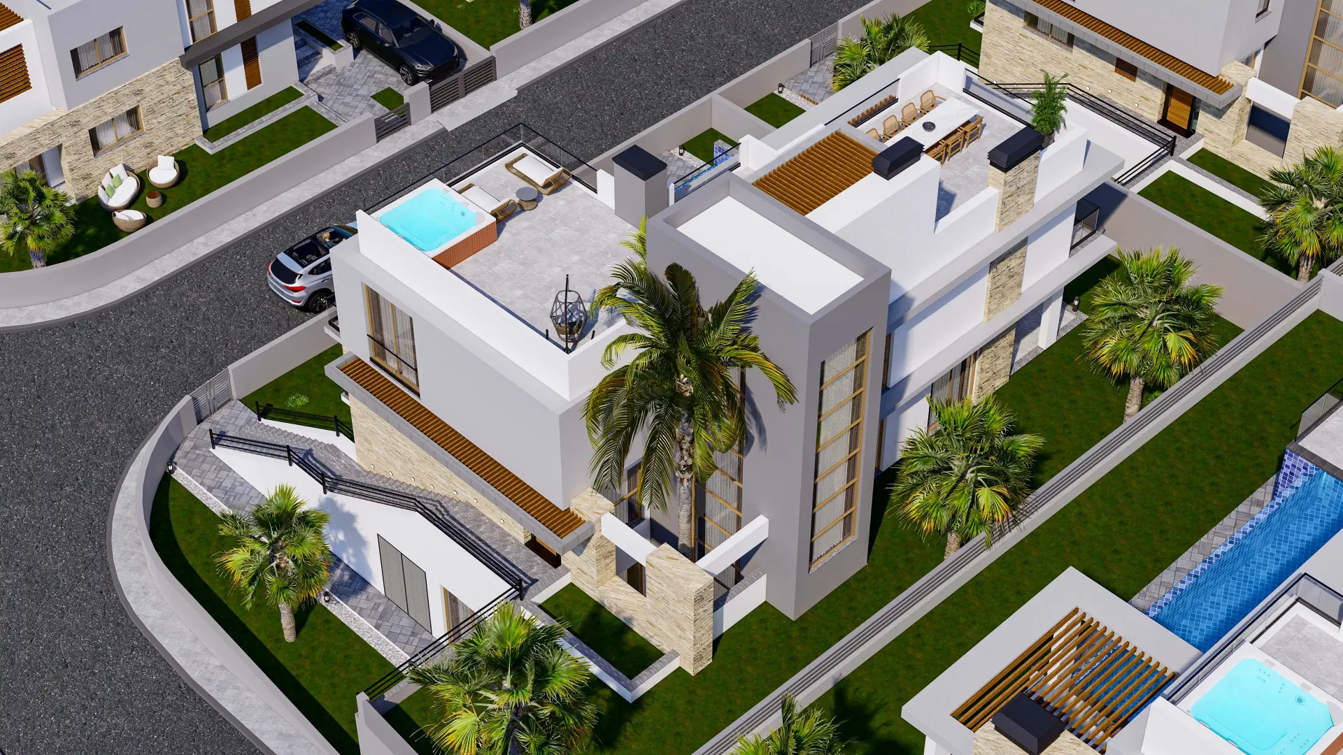 5 Bedroom Triplex Villa with Private Pool for Sale in Lapta