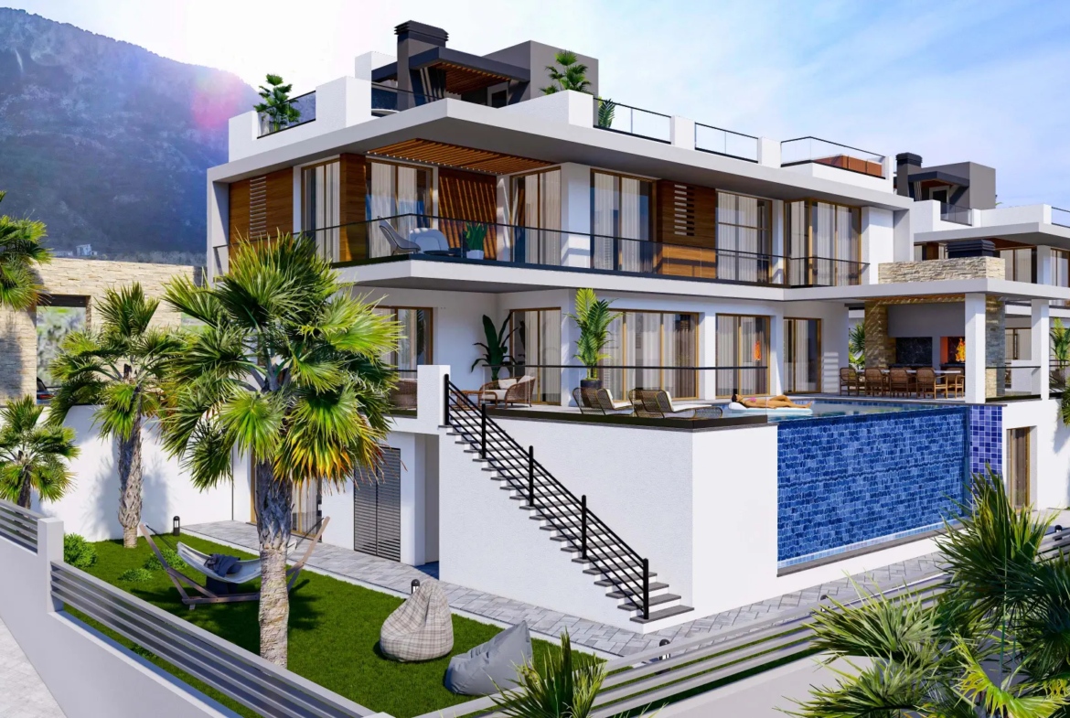 6 Bedroom Triplex Villa with Infinity Pool for Sale in Lapta