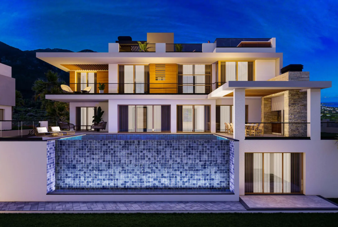 6 Bedroom Triplex Villa with Infinity Pool for Sale in Lapta