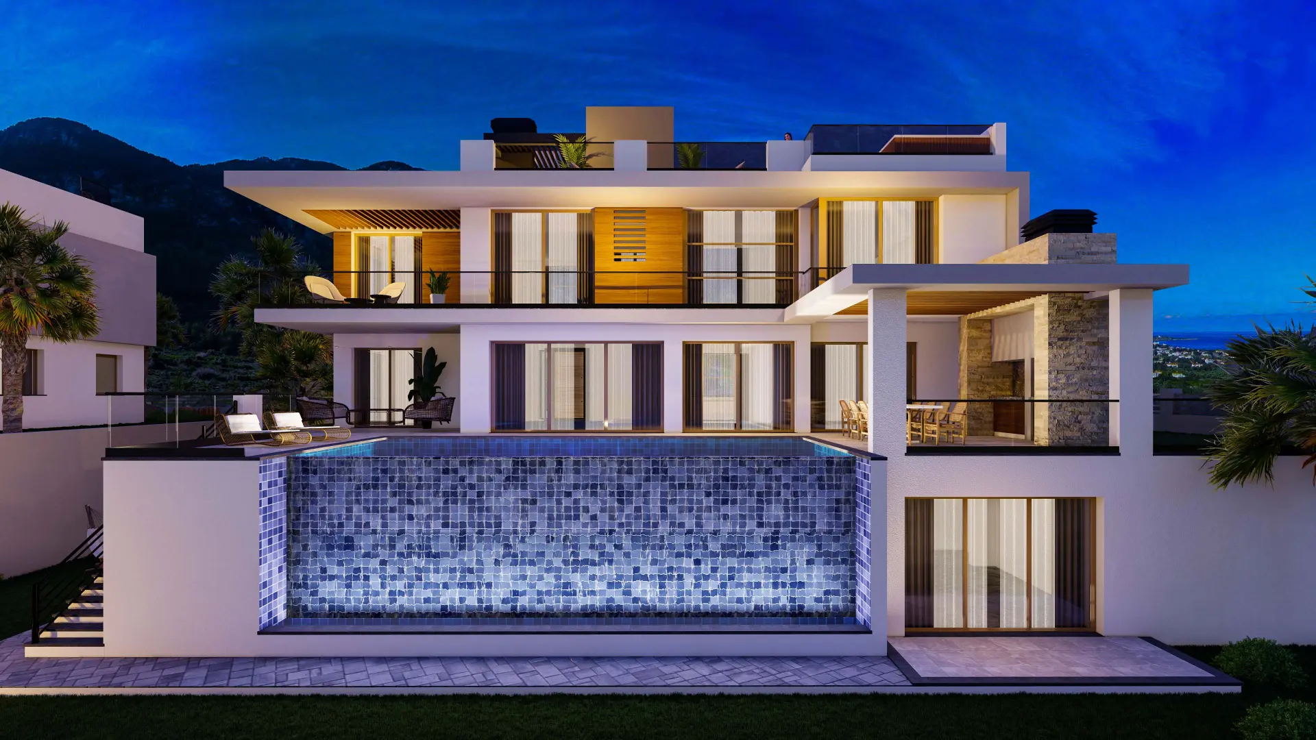 6 Bedroom Triplex Villa with Infinity Pool for Sale in Lapta