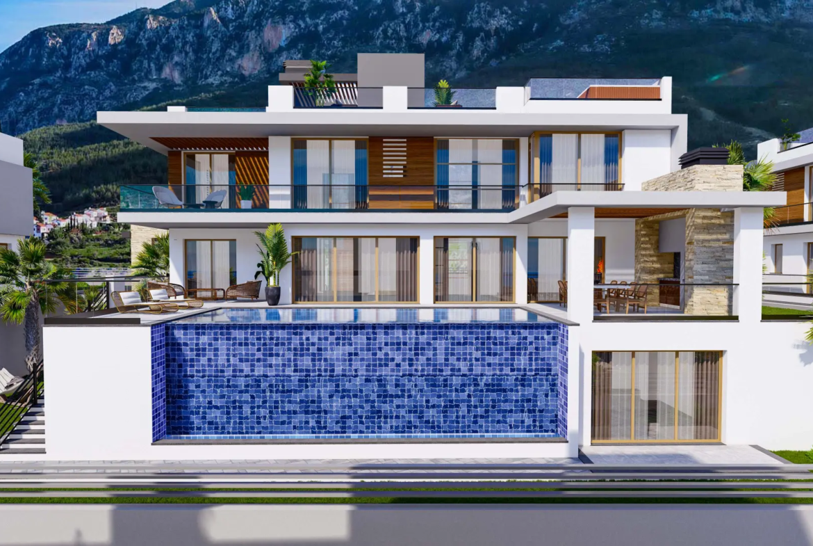 6 Bedroom Triplex Villa with Infinity Pool for Sale in Lapta