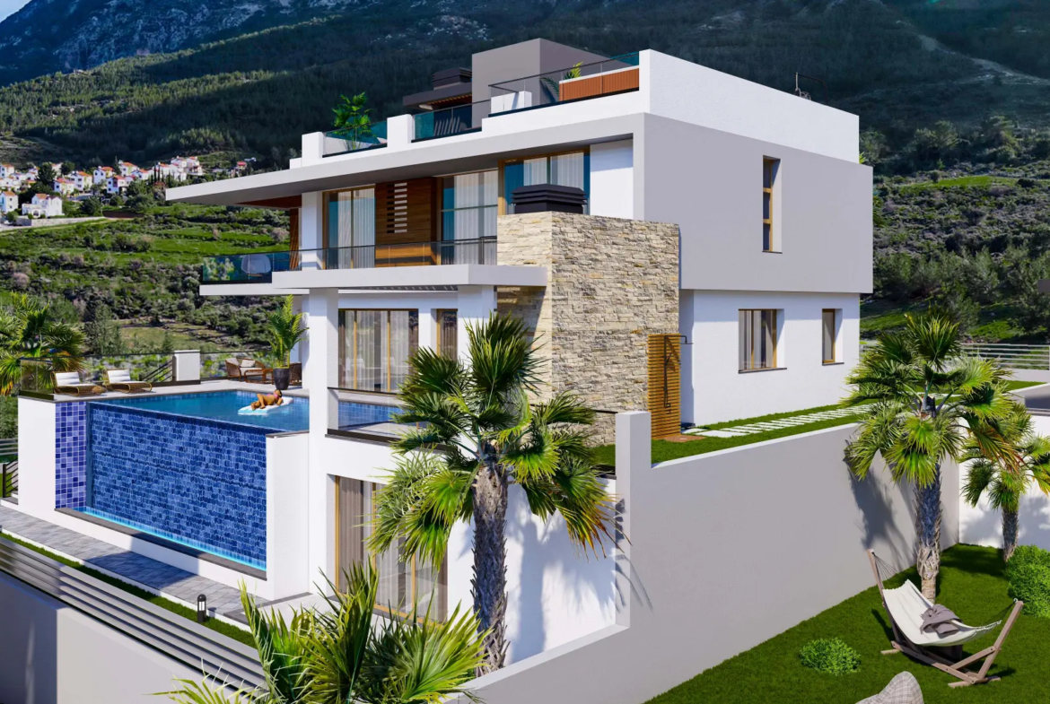 6 Bedroom Triplex Villa with Infinity Pool for Sale in Lapta