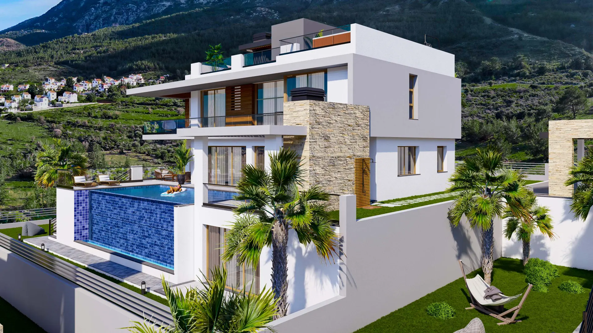 6 Bedroom Triplex Villa with Infinity Pool for Sale in Lapta
