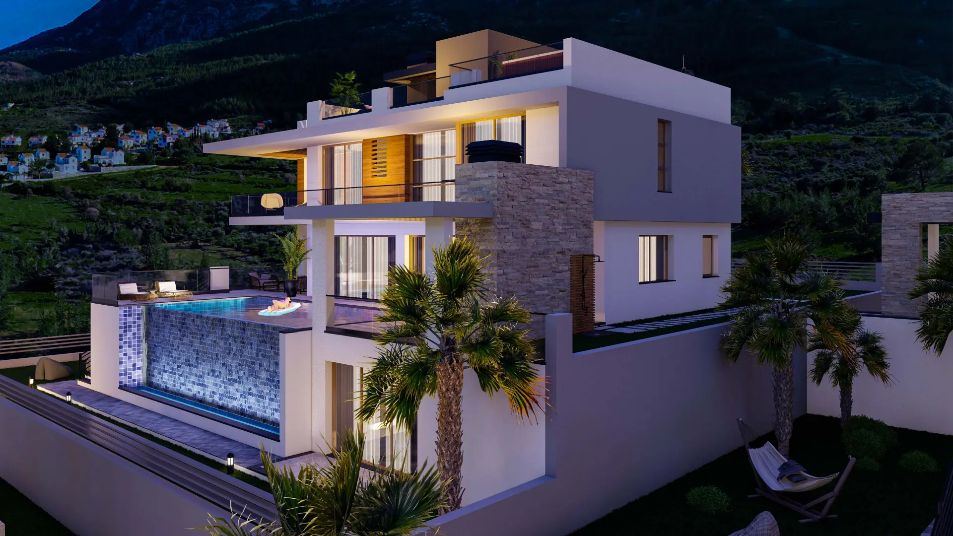 6 Bedroom Triplex Villa with Infinity Pool for Sale in Lapta
