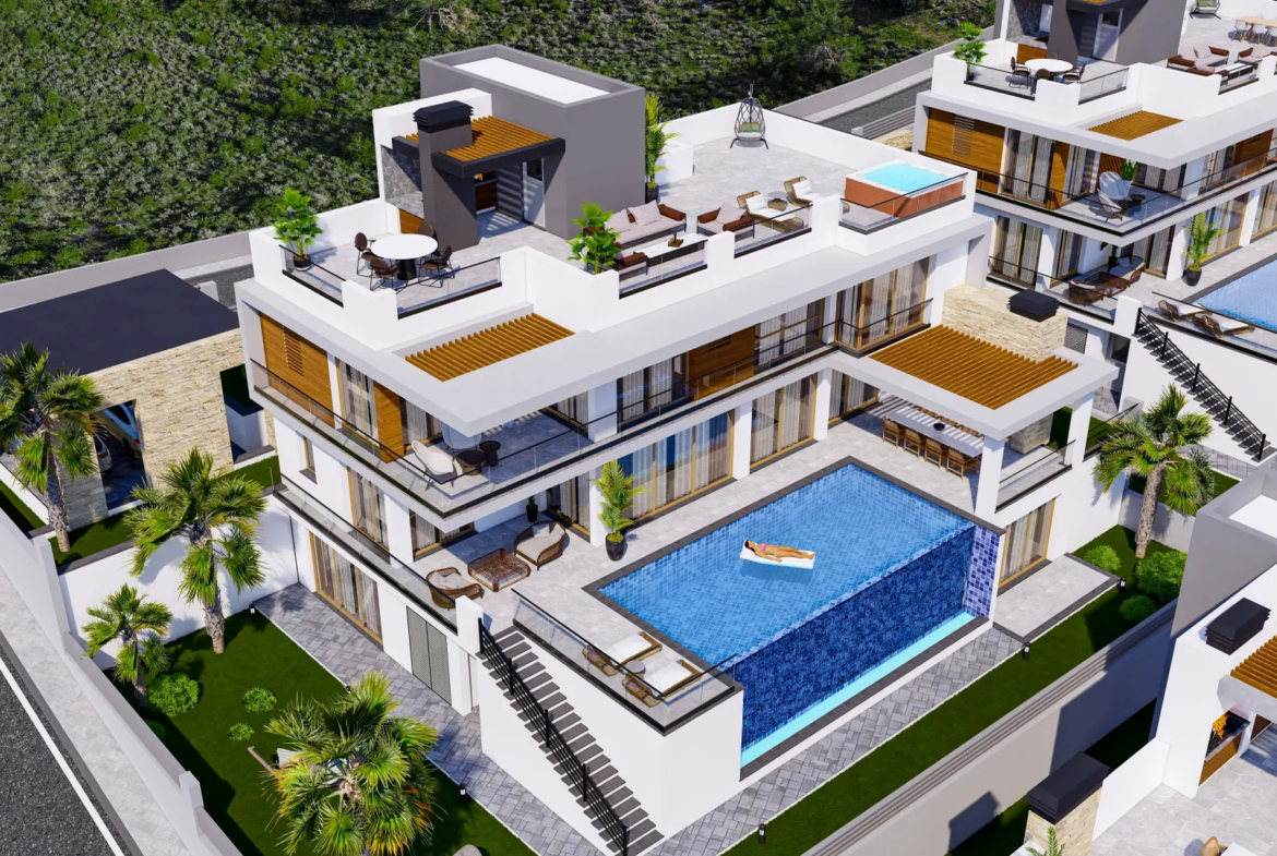 6 Bedroom Triplex Villa with Infinity Pool for Sale in Lapta