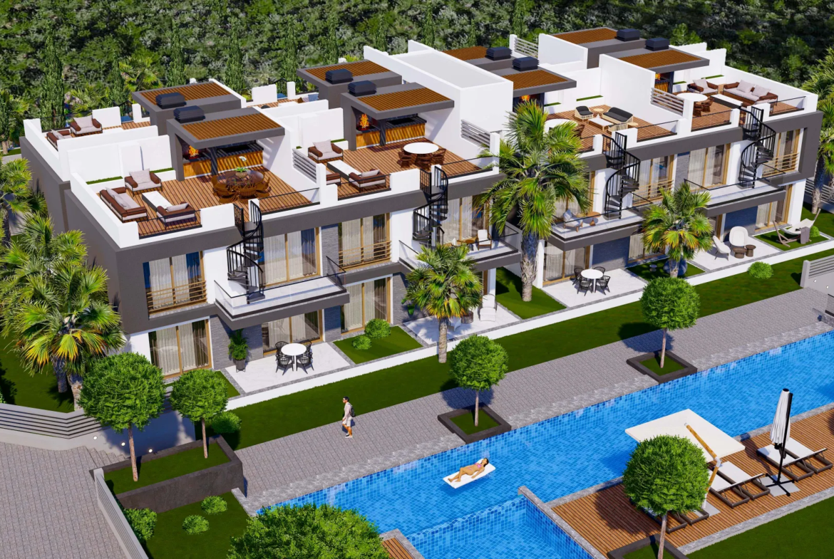 Apartment with Roof Terrace for Sale in Lapta