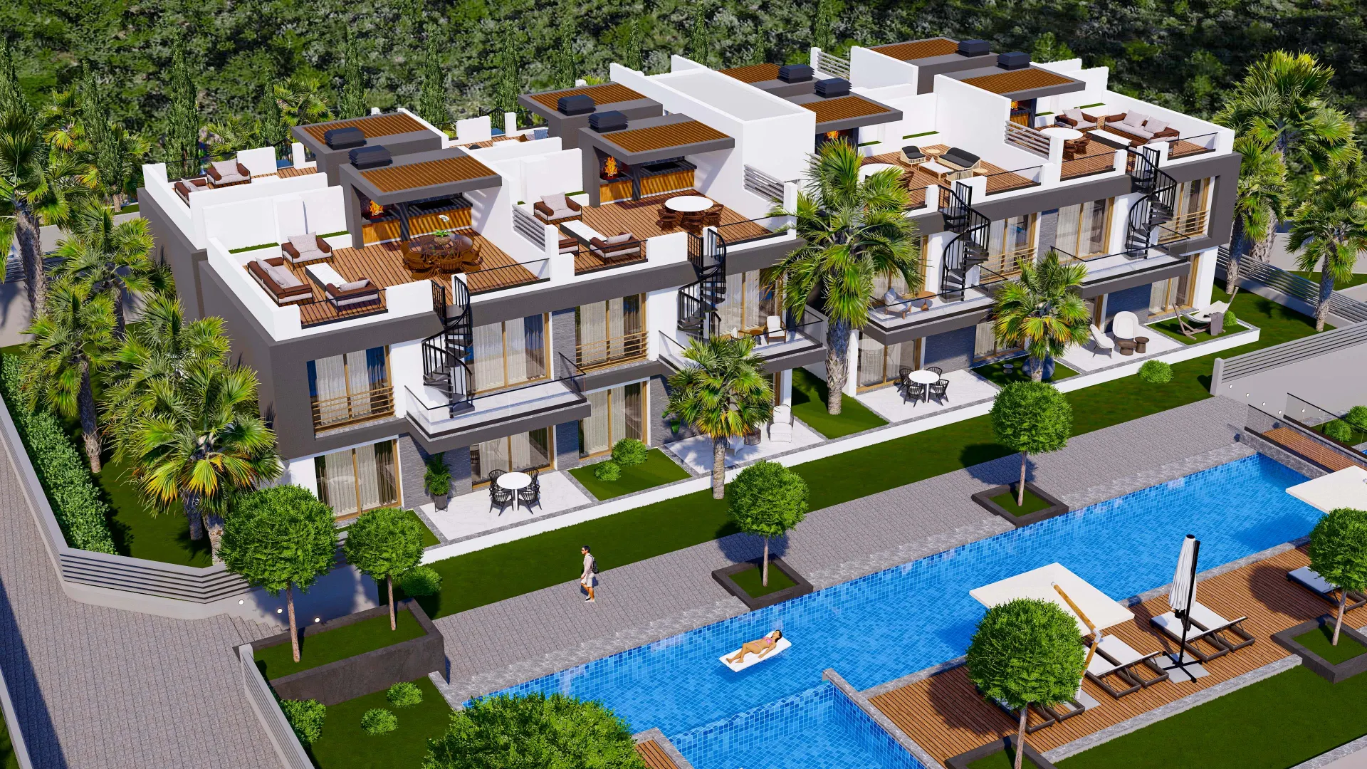Apartment with Roof Terrace for Sale in Lapta