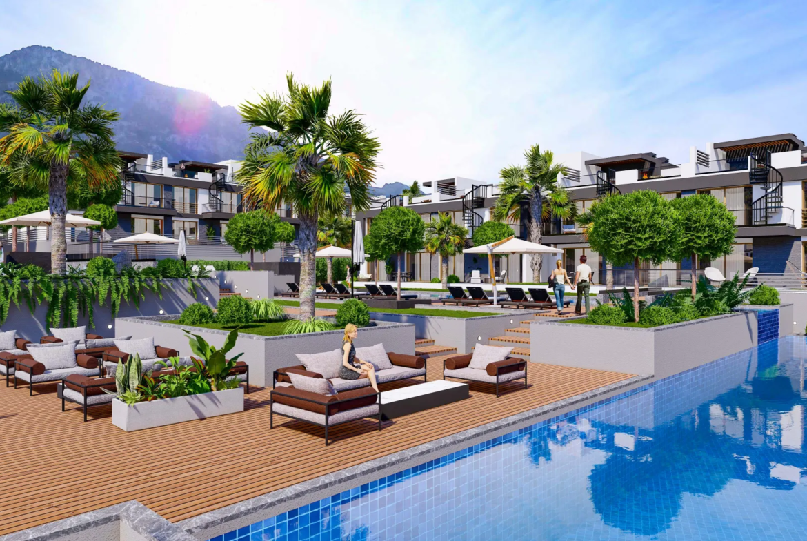 Apartment with Roof Terrace for Sale in Lapta