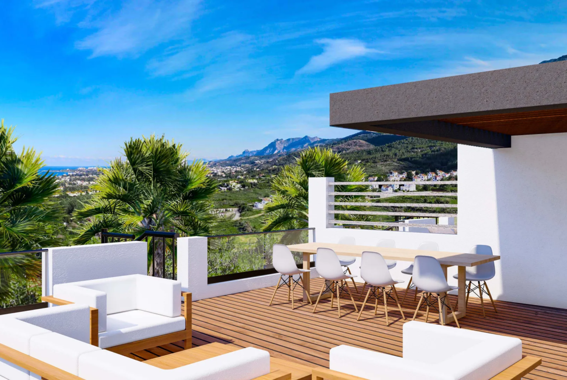 Apartment with Roof Terrace for Sale in Lapta
