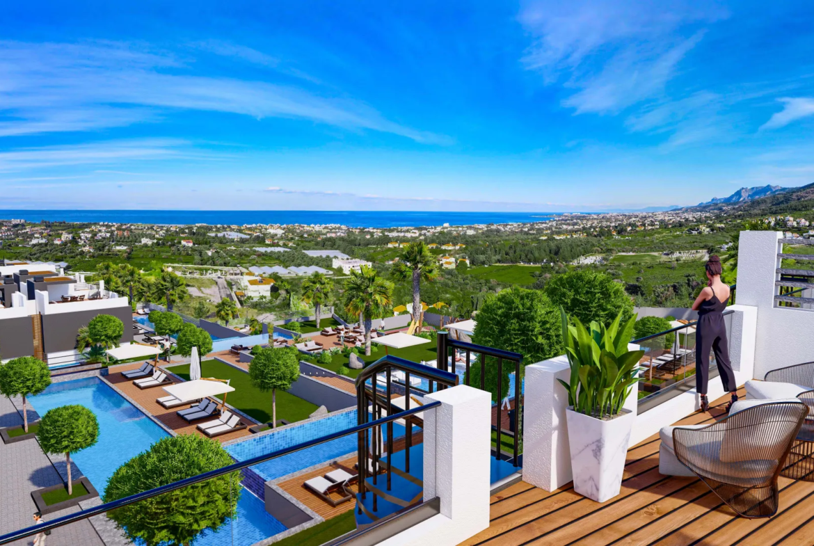Apartment with Roof Terrace for Sale in Lapta