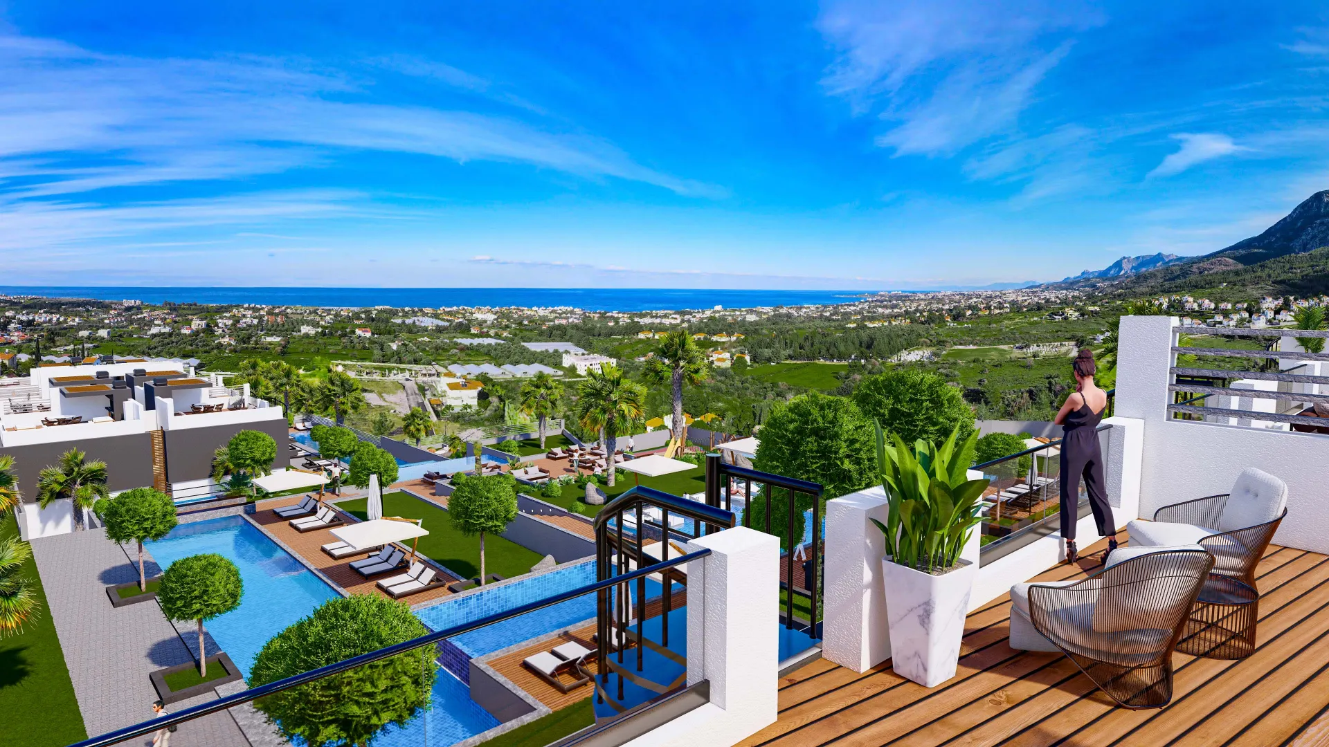Apartment with Roof Terrace for Sale in Lapta