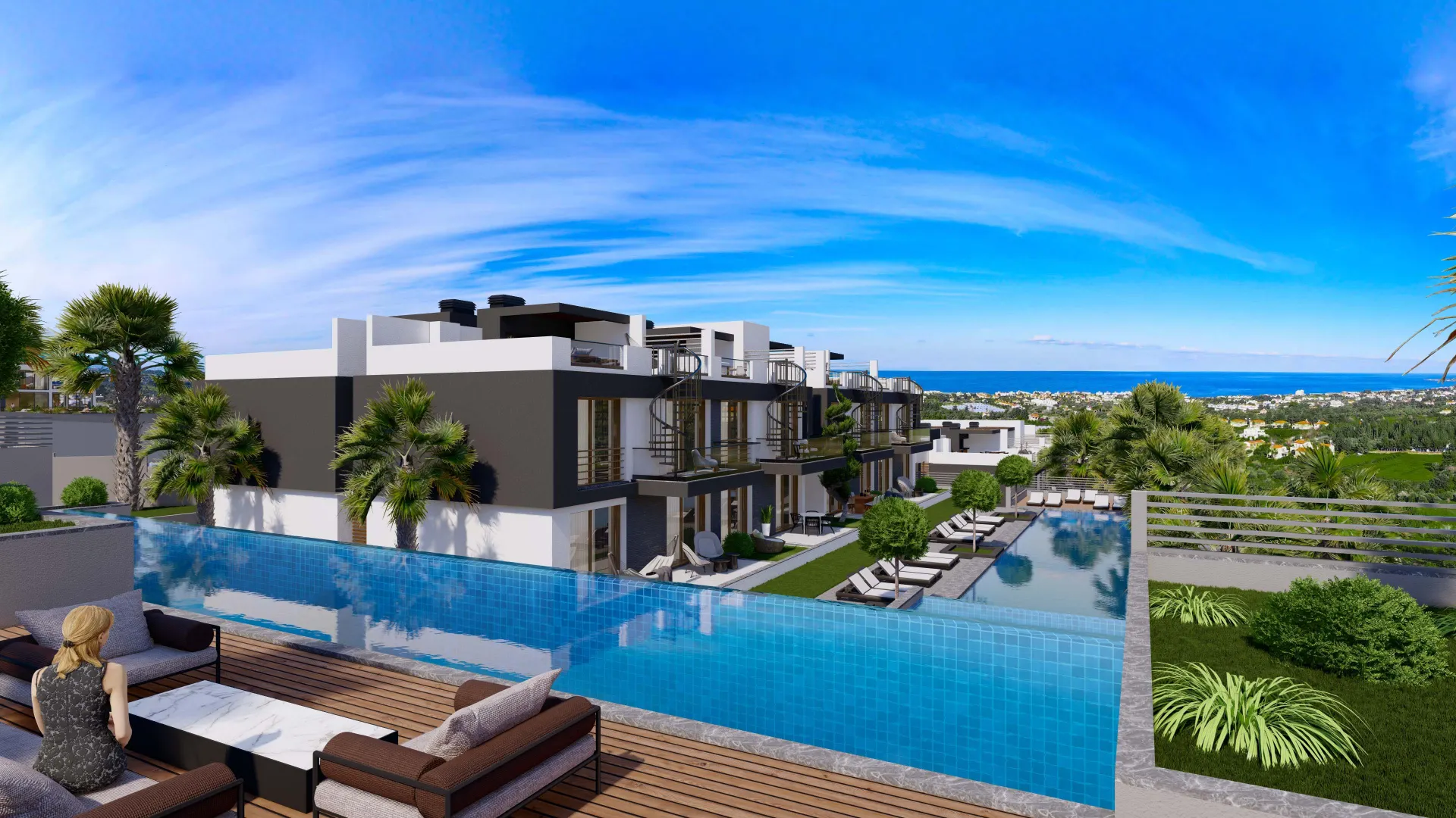 Apartment with Roof Terrace for Sale in Lapta