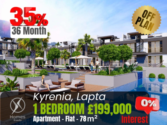 Apartment with Roof Terrace for Sale in Lapta