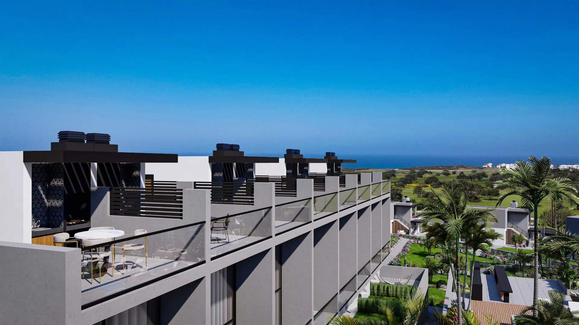 Loft Apartment with Sea View Roof Terrace for Sale in Tatlisu