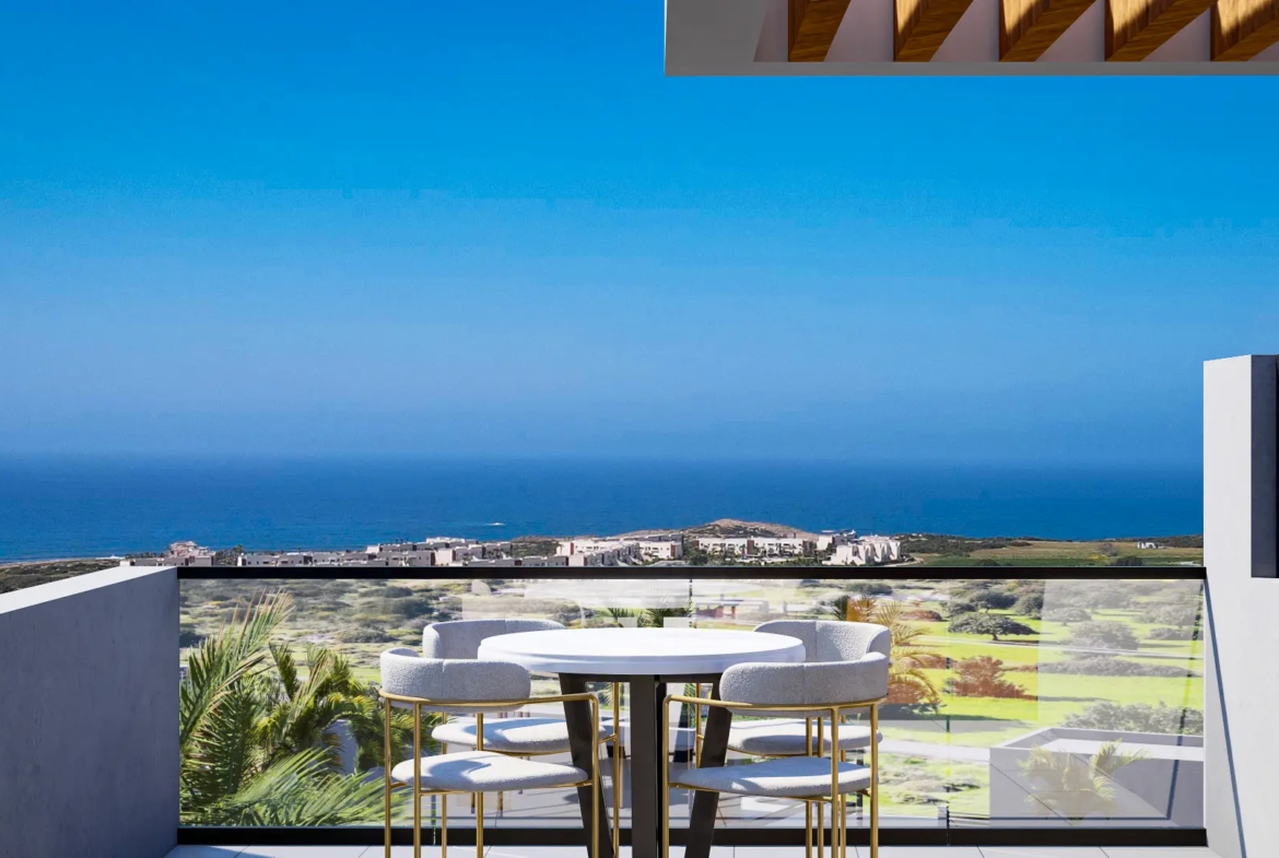 Loft Apartment with Sea View Roof Terrace for Sale in Tatlisu