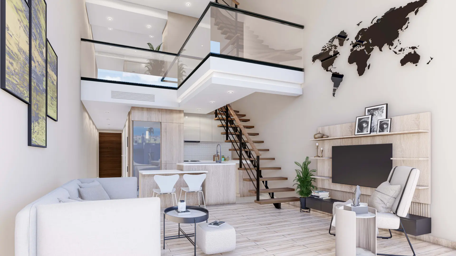Loft Apartment with Sea View Roof Terrace for Sale in Tatlisu
