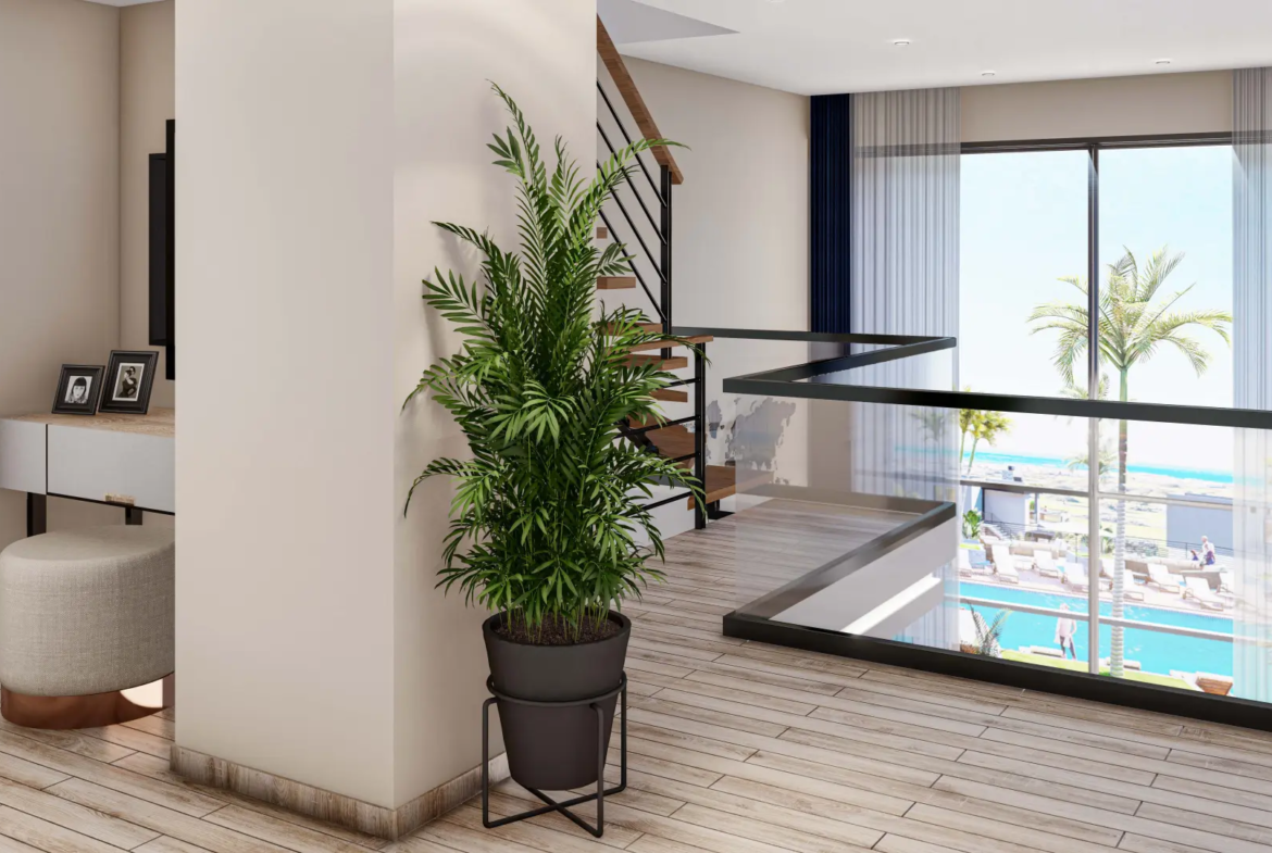 Loft Apartment with Sea View Roof Terrace for Sale in Tatlisu