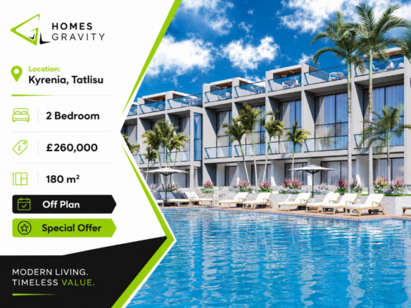 Loft Apartment with Sea View Roof Terrace for Sale in Tatlisu - Homes Gravity