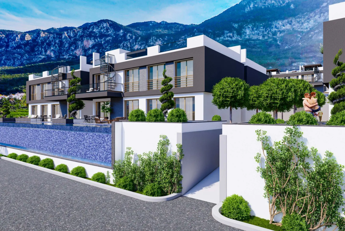 Sea Facing Apartment with Private Garden for Sale in Lapta