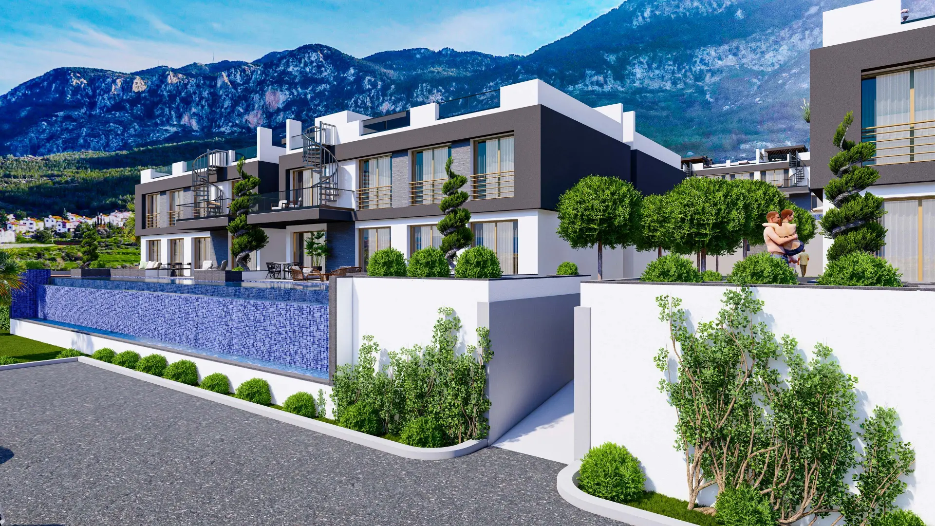 Sea Facing Apartment with Private Garden for Sale in Lapta