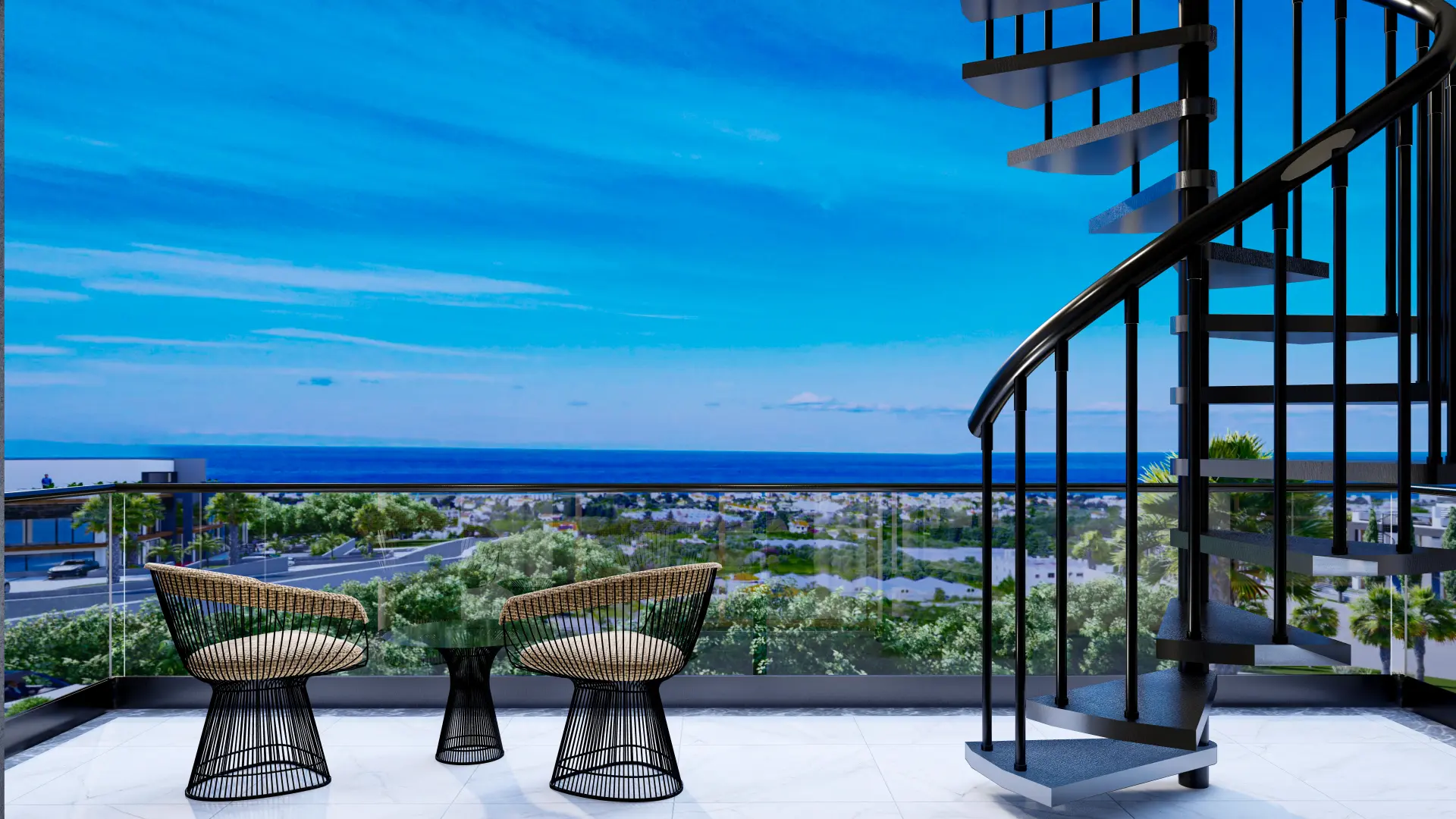 Sea Facing Apartment with Private Garden for Sale in Lapta