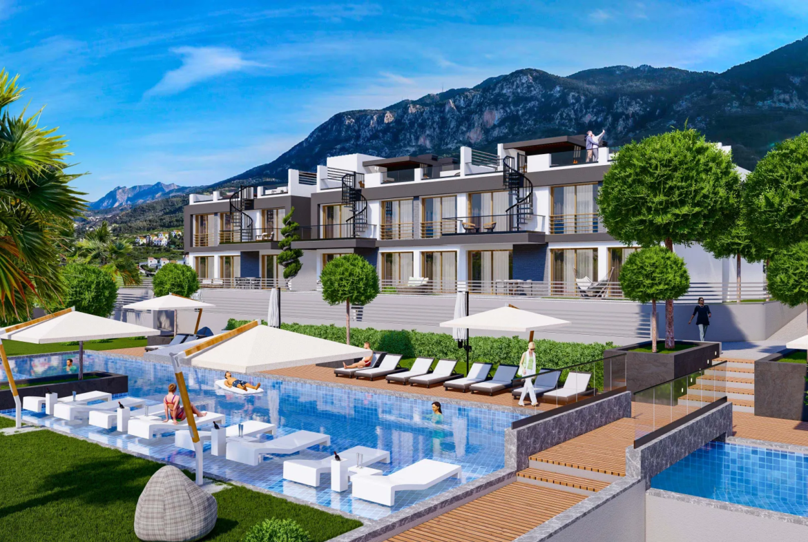 Sea View Apartment with Private Garden for Sale in Lapta