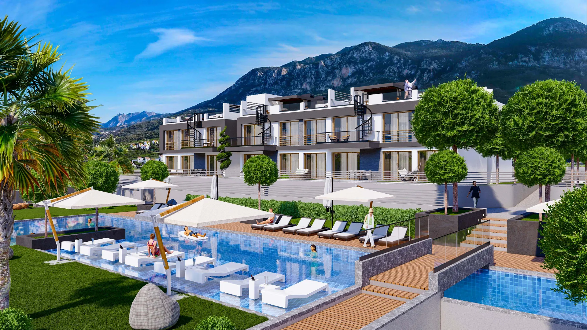 Sea View Apartment with Private Garden for Sale in Lapta
