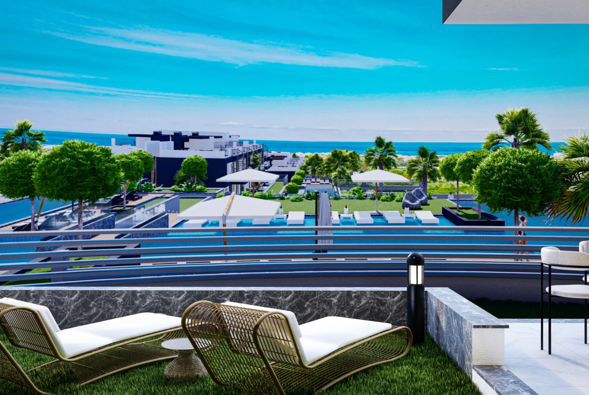 Sea View Apartment with Private Garden for Sale in Lapta