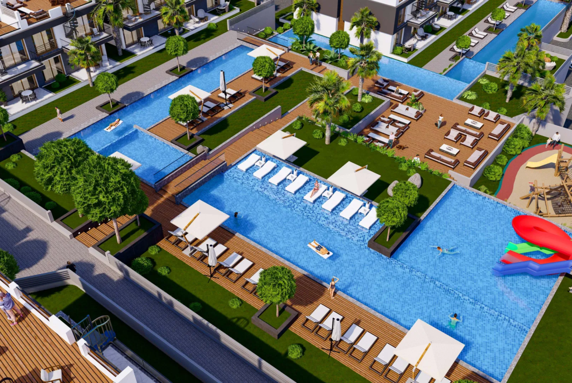 Sea View Apartment with Private Garden for Sale in Lapta