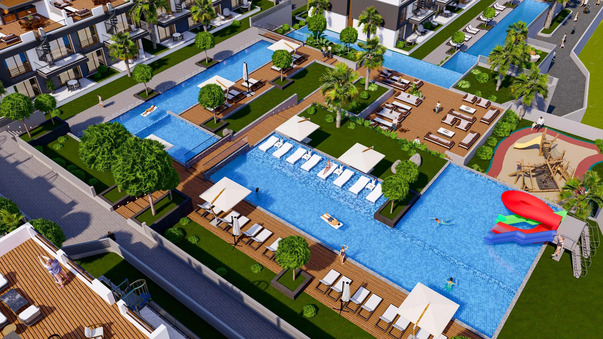 Sea View Apartment with Private Garden for Sale in Lapta