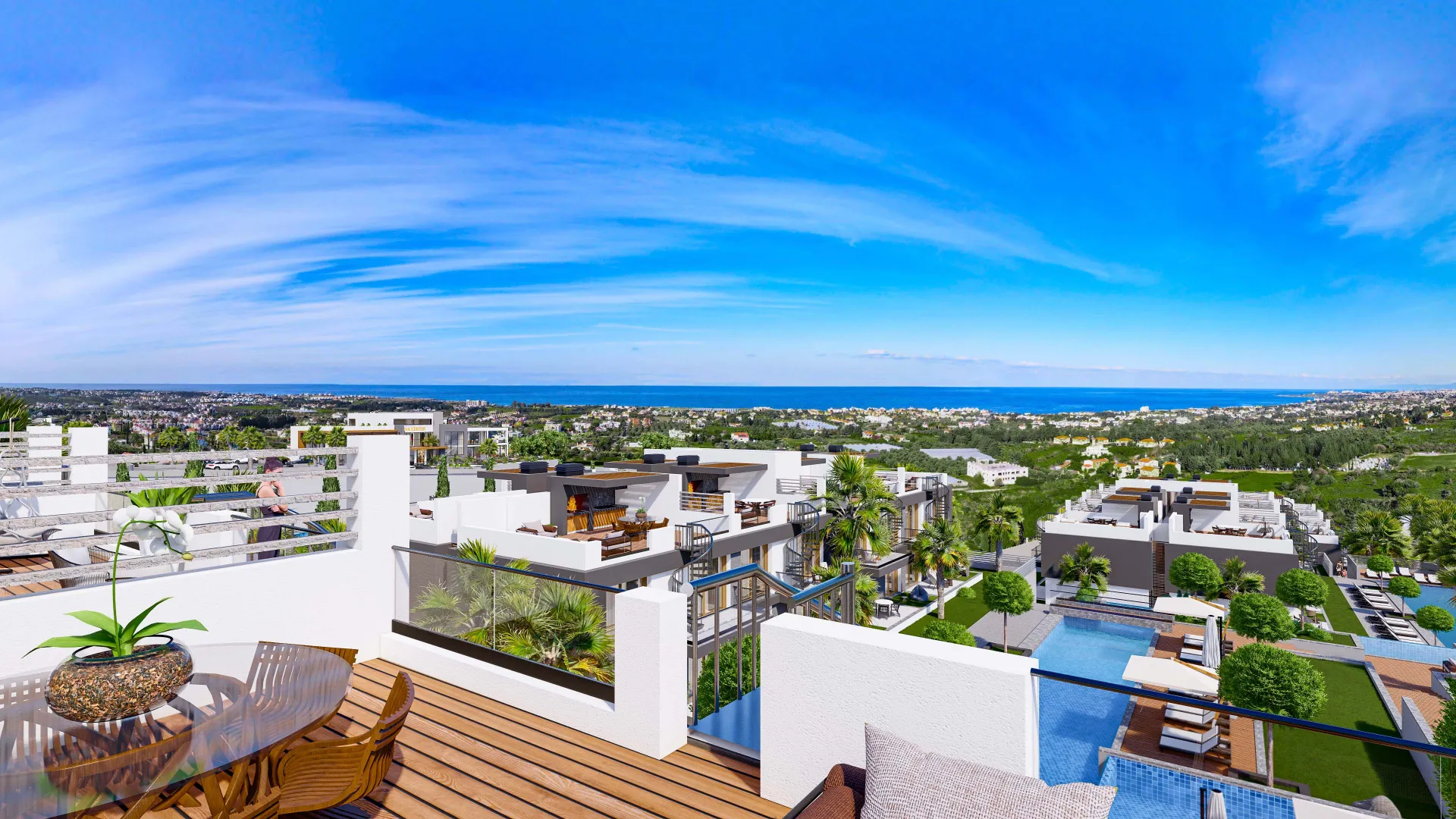 Sea View Apartment with Private Garden for Sale in Lapta