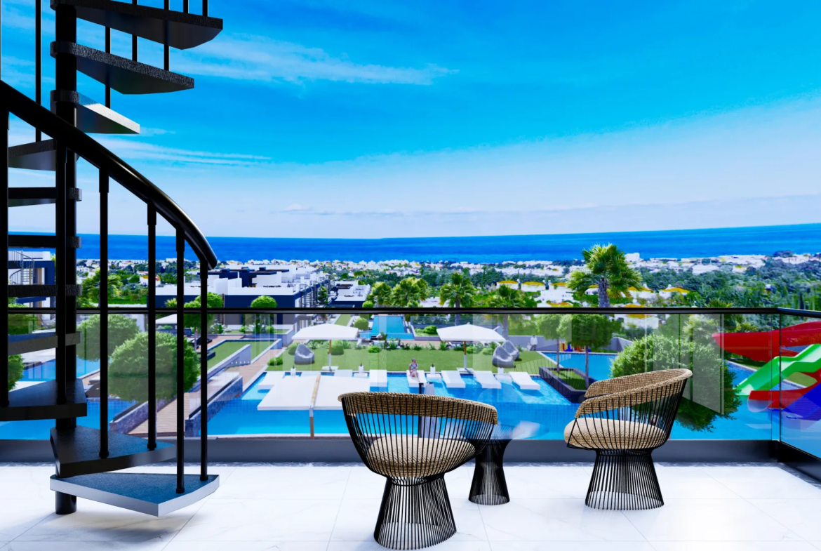 Sea View Apartment with Private Garden for Sale in Lapta