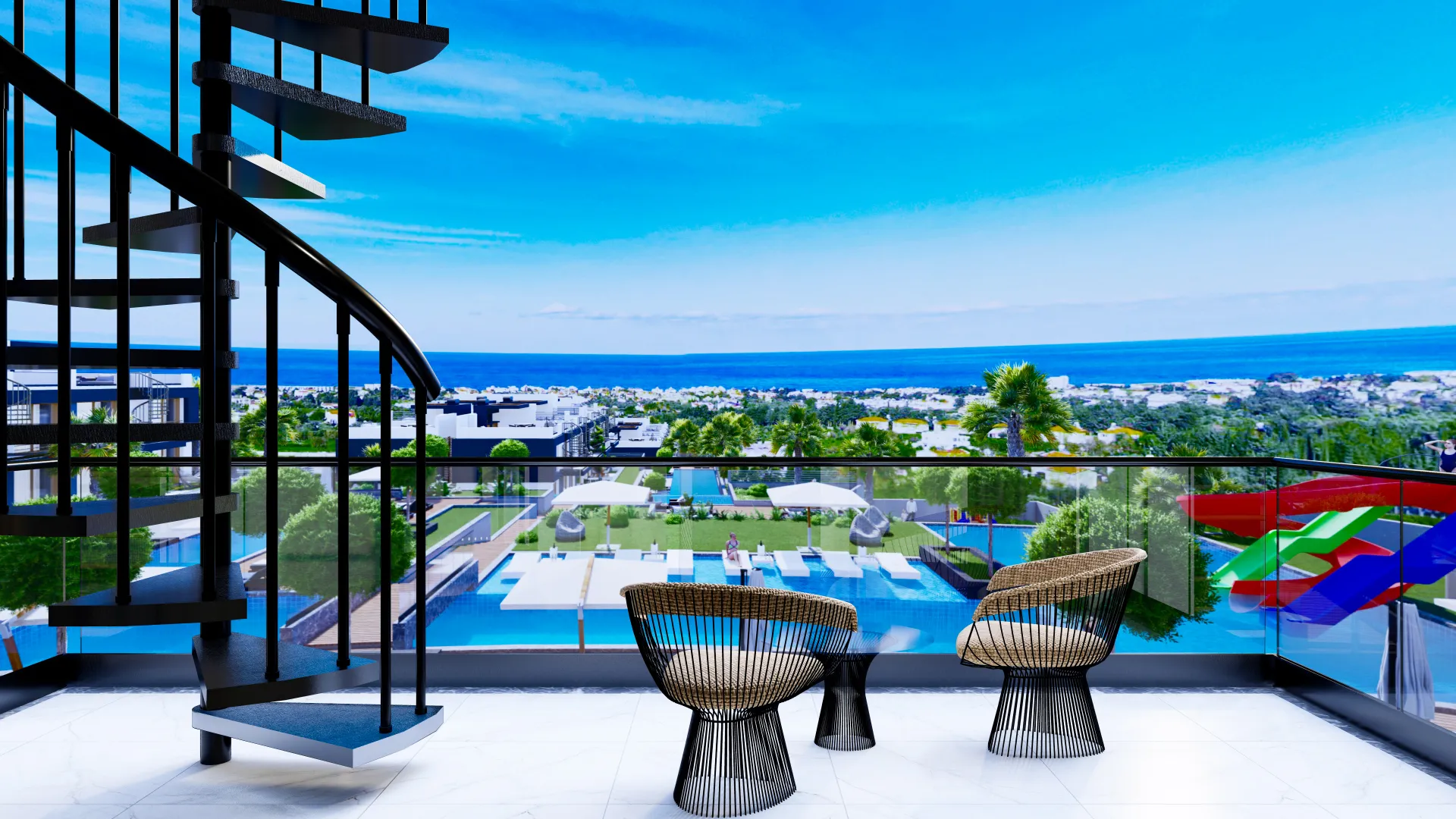 Sea View Apartment with Private Garden for Sale in Lapta