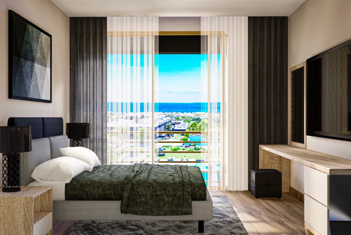 Sea View Apartment with Private Garden for Sale in Lapta