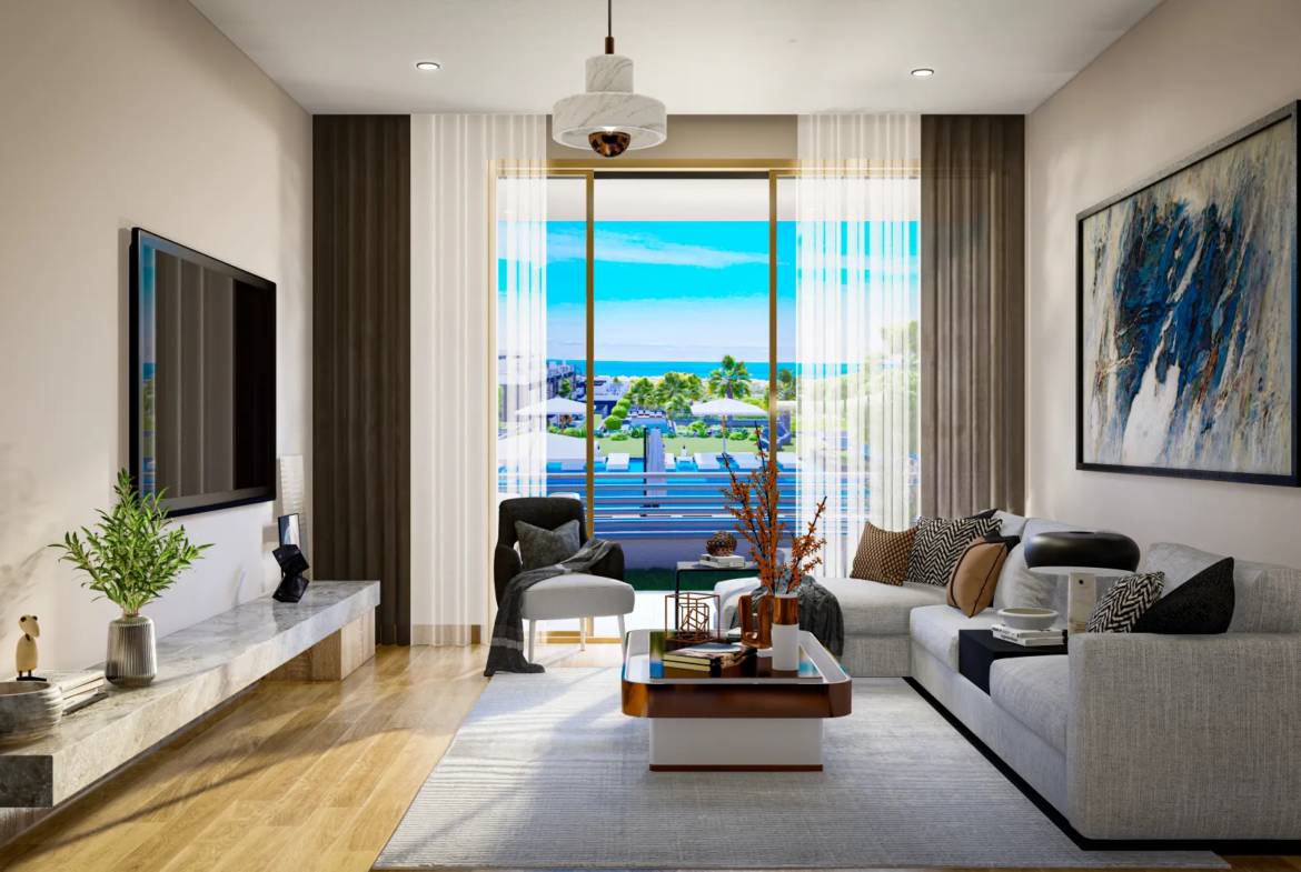 Sea View Apartment with Private Garden for Sale in Lapta