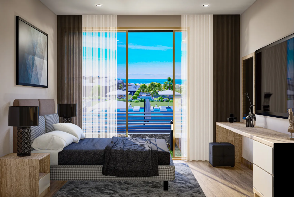 Sea View Apartment with Private Garden for Sale in Lapta