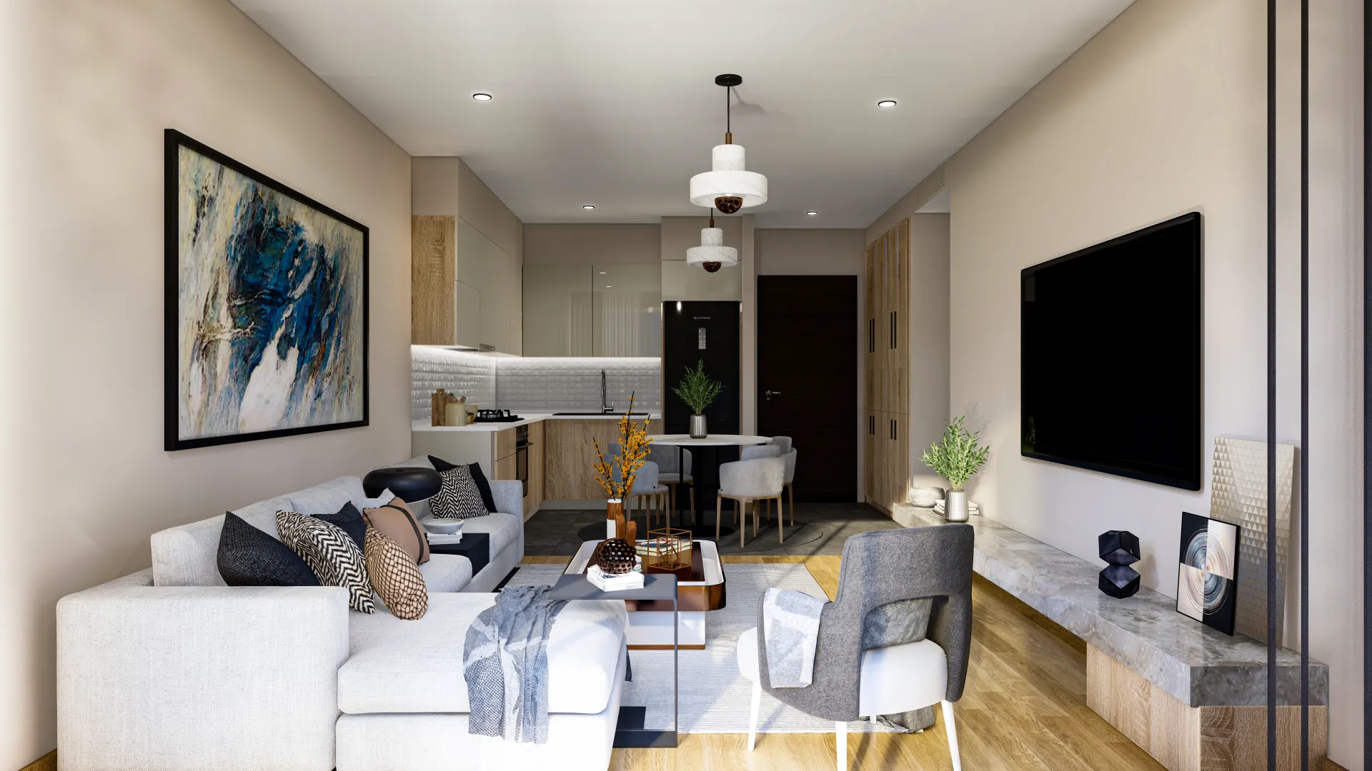 Sea and Mountain View Apartment with Roof Terrace in Lapta
