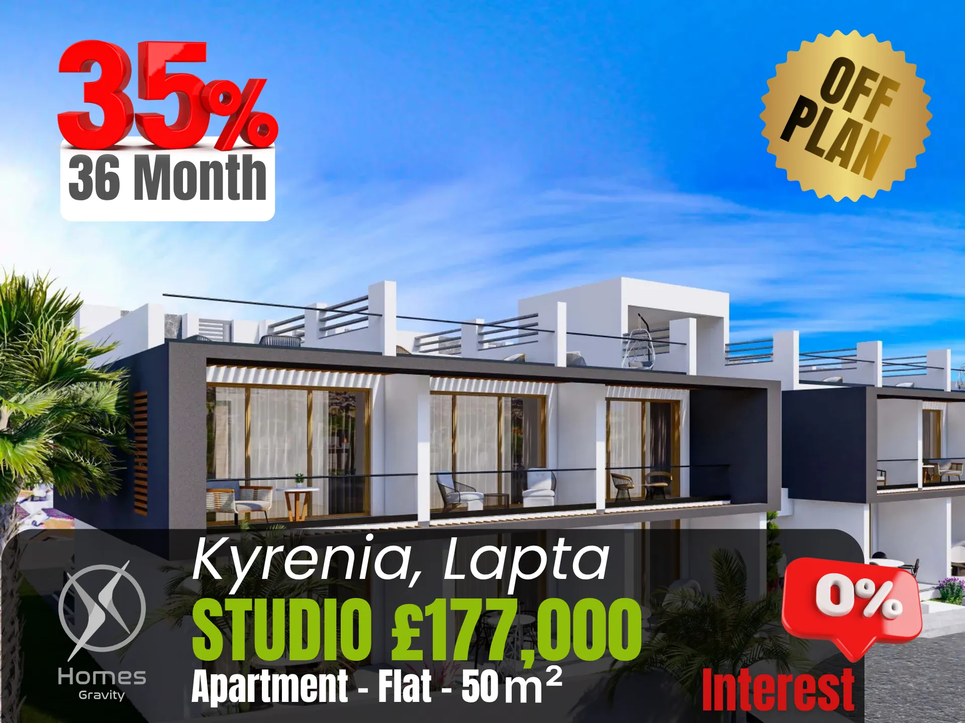 Studio Flat for Sale in Lapta