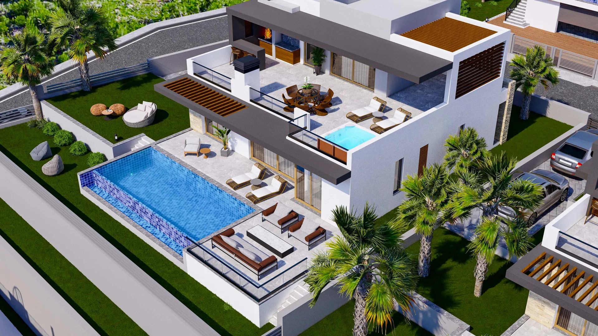 Villa with Private Pool for Sale in Lapta