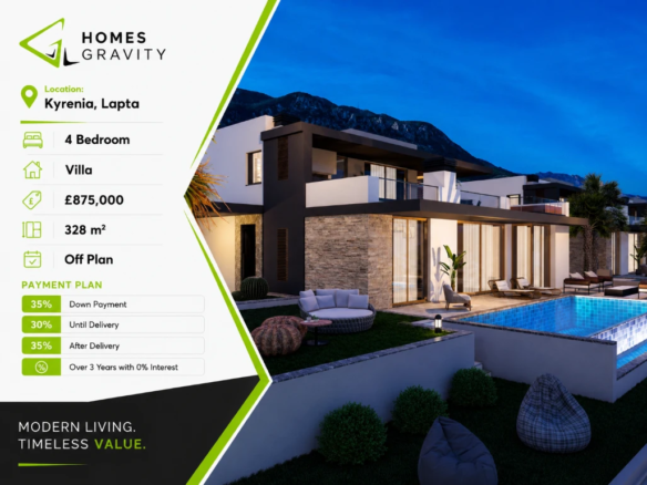 Villa with Private Pool for Sale in Lapta - Homes Gravity
