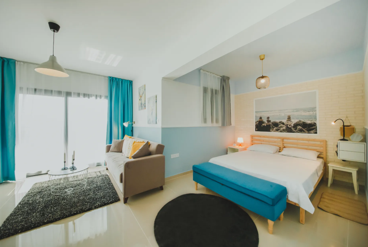 Furnished Sea View Studio Flat for Sale in Iskele North Cyprus