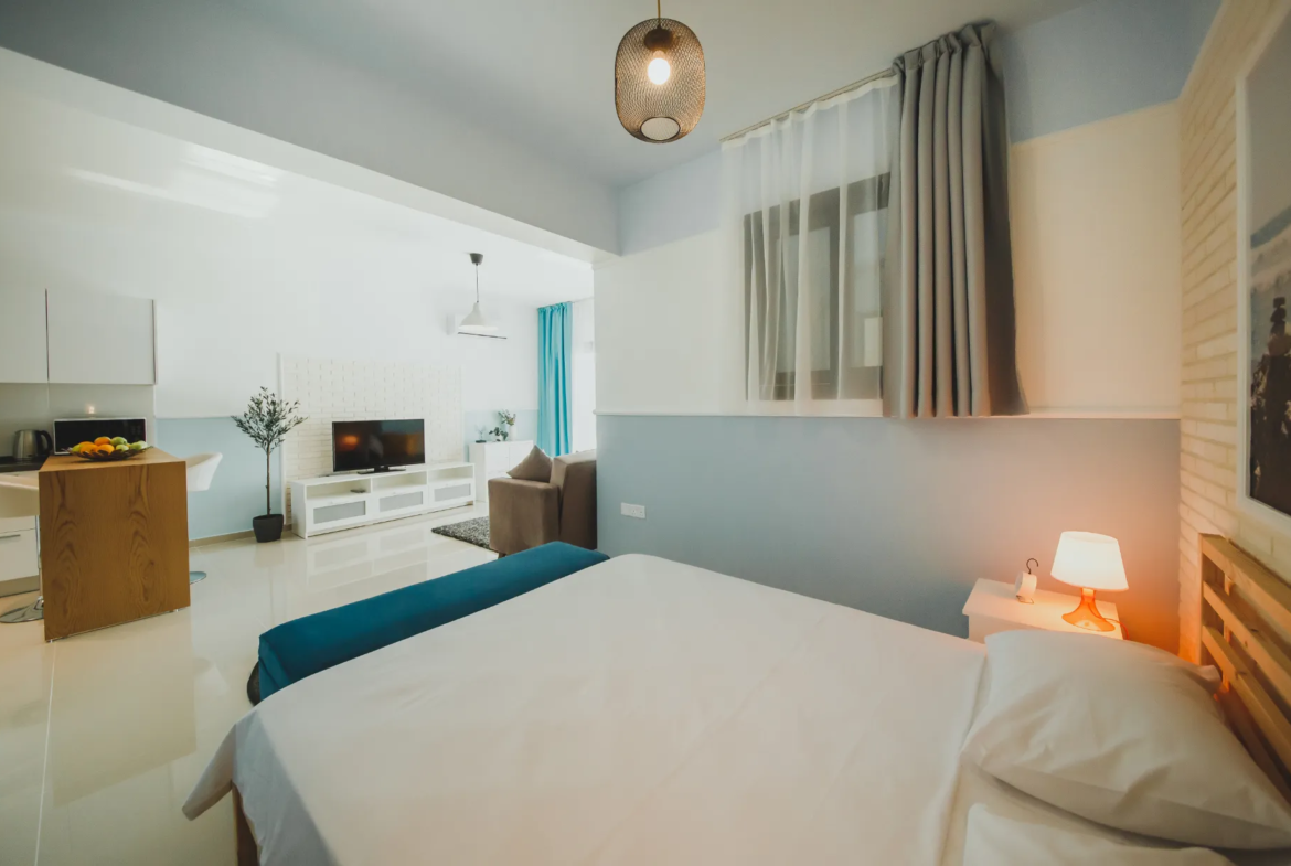 Furnished Sea View Studio Flat for Sale in Iskele North Cyprus