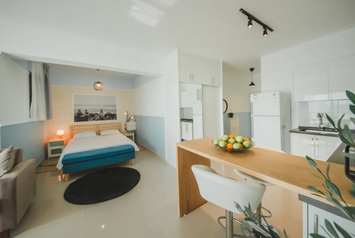 Furnished Sea View Studio Flat for Sale in Iskele North Cyprus