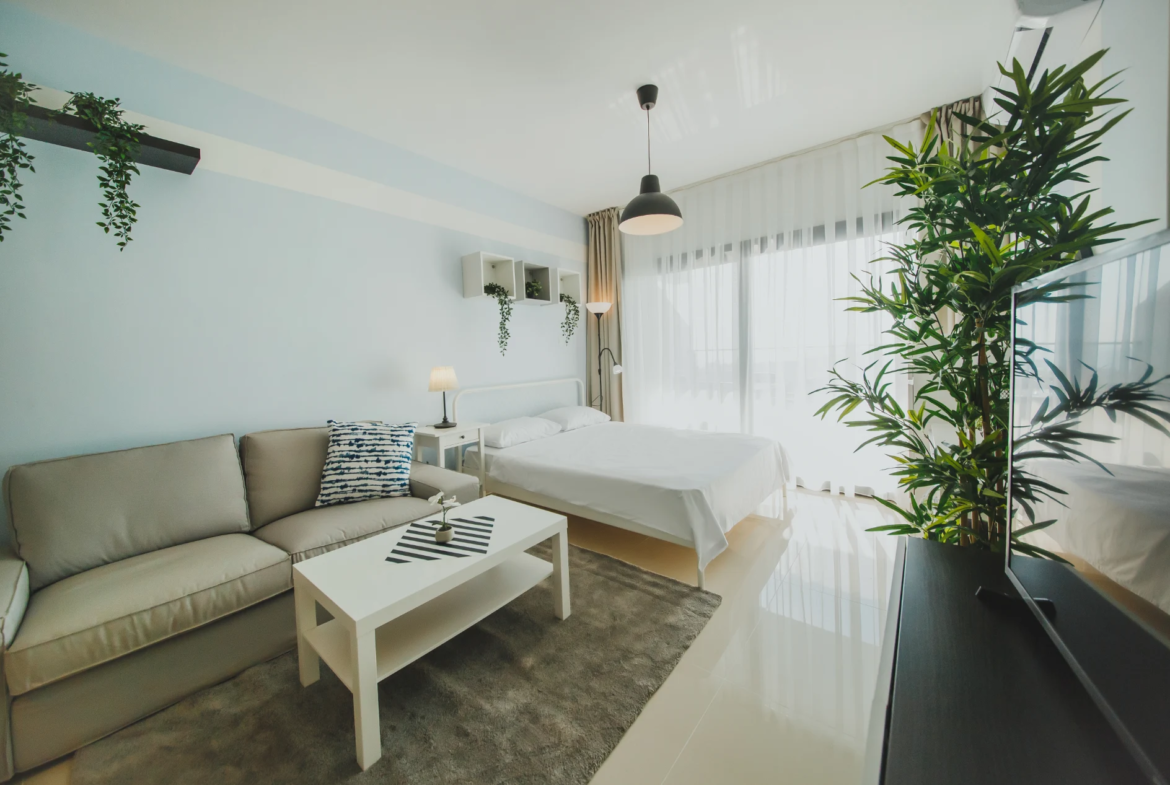 Furnished Sea View Studio Flat for Sale in North Cyprus