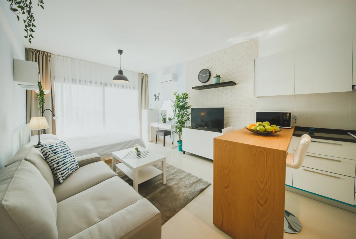 Furnished Sea View Studio Flat for Sale in North Cyprus